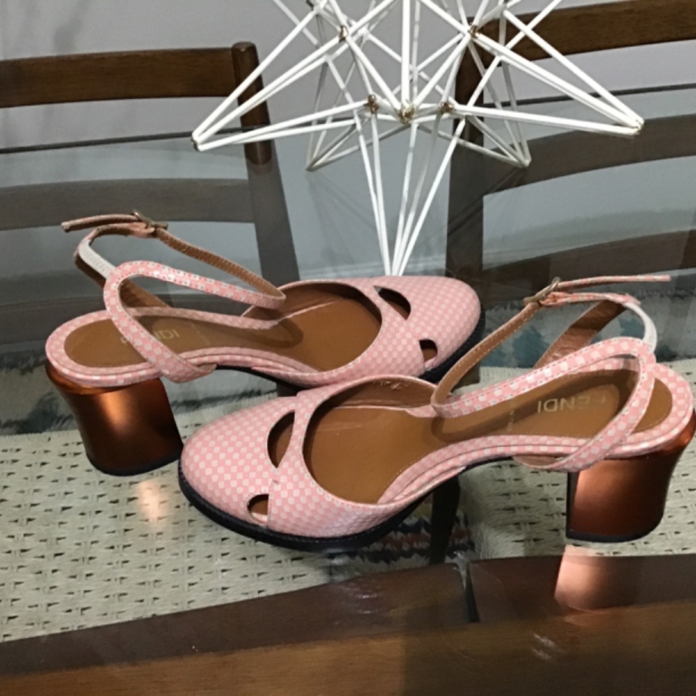 Fendi Colorblock Pattern Sandals - image 5